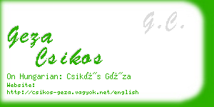 geza csikos business card